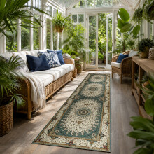 (60 cm x 220 cm (2ft x 7ft 7")- Runner Rug Carpet)., WILLOW- CASHMERE RUG) Large Traditional Rugs Living Room Carpet Door Mat