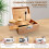 Deluxe Bamboo Wooden Rolling Storage Box 6