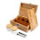 Deluxe Bamboo Wooden Rolling Storage Box 2