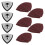 Oscillating Tool Sanding Pad, 4-Pack 3-1/8 in Triangular Replacement Hook & Loop Stainless Steel Backplane Sanding Pad A 1