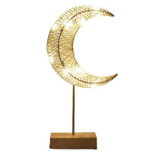 LED Nachttischlampe decoratieves Nachtlicht - Mond Batterie Kunststoffsockel