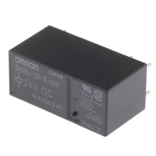 Relais compatibel met Omron SPST 24V DC 16A PCB-montage G5RL-1A-E-HR DC24