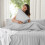 (Double, Silver) Premium Stripe Duvet Cover Set & Pillowcase Pair 2