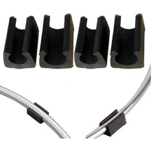 20 stuks plastic U-vormige stoelpoten, 12 mm diameter, zwart, voor buisvormige stalen stoelen