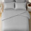 (King, Silver) Premium Stripe Duvet Cover Set & Pillowcase Pair 3