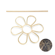 (A) Metal Flower Hairpin - Hollow Design Hair Sticks