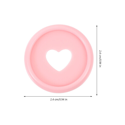 50St Roze Plastic Bindingdiscs Voor Planner Hartvormige Notitieboekje 1