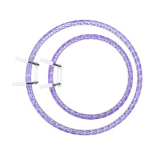 2Pieces Acrylic Spring Hoops For Embroidery Surfaces And-Purple