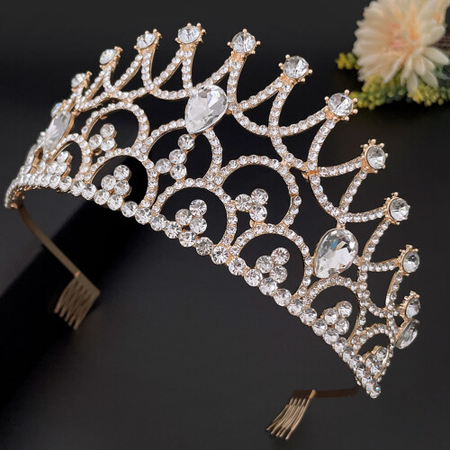 1Bride Stijlvolle Tiara Met Legering En Steentjes 2