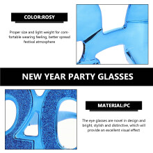 Blauwe 2024 Plastic Partybril Dame Comfort En Feestdecoratie
