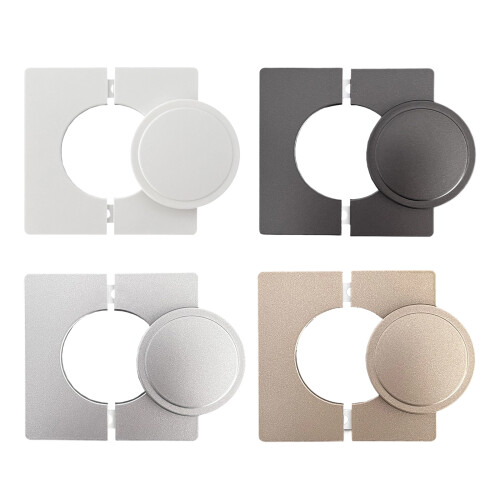 Plastic Air Conditioner Pipe Wall Hole Cover Decorative-Gold 2