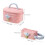 2St Roze Gewatteerde Make-Up Travel Organizer Vrouw 2