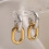 Boucles d'oreilles à clous créatives, Texture en acier-46216 8
