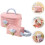 2St Roze Gewatteerde Make-Up Travel Organizer Vrouw 10