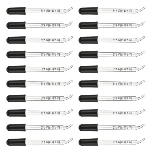 Pipettes graduées en verre de 1ML, compte-gouttes de-coude