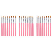 24Pcs Color Paint Pen Set Petal Pen Nail Brush Short Nail Brush