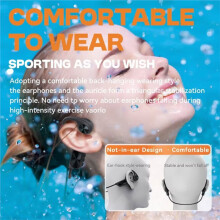 Bone Conduction Swimming Headphones Wireless 5.4 IPX8 Waterproof MP3 Player Headset for Sports Diving White