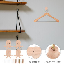 1Set Decoratieve Octopus Wandhaken Van Khaki Voor Thuis