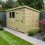 10 x 8 Pent Shed Tanalised (Single Door, With Windows) 1
