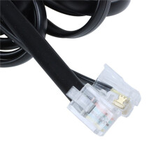 5X 6P6C RJ11 Telephone Extension Fax Modem Cable 5M Length Black