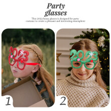 4 Stuks Nieuwjaar Bril Grappige Bril Fotobooth Rekwisieten Kerstbril