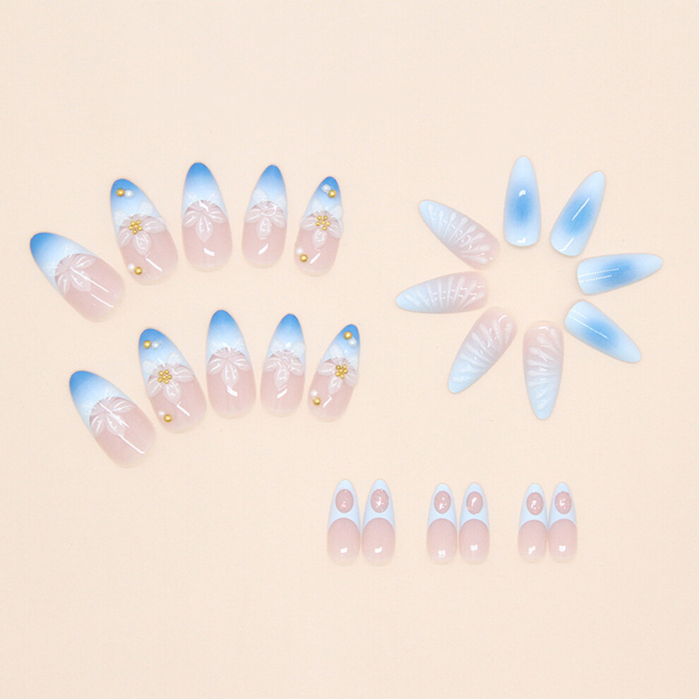Dachuang Beauty French Almond Press-On Nails - Comfy & No Pressure For Women