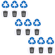 1Set Afvalbak Stickers Voor Recycling, Zelfklevende En Duurzame PVC