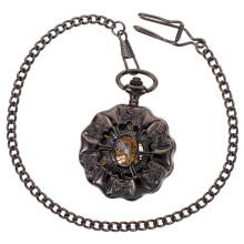 Zwart Antiek Zakhorloge Met Ketting, Retro Design Decor