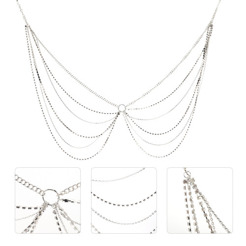 1Silver Verstelbare Waist Chain Met Vrouwen En