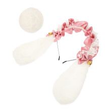 1Set Comfortabele Konijnenoor Haarband Cosplay Accessoire Roze
