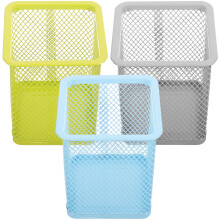 3St Penhouder Met Metalen Mesh, Geschikt Voor Kantoor En School