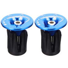1Paar Blauwe Aluminium Bar Ends Vervanging Voor Fietsstuur