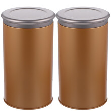 2 stuks afsluitbare theeblikken van tinplate, voor losse thee