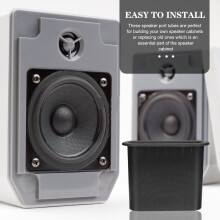 5St Zwarte Plastic Speaker Port Buizen Voor Thuis- En Autoluidsprekers