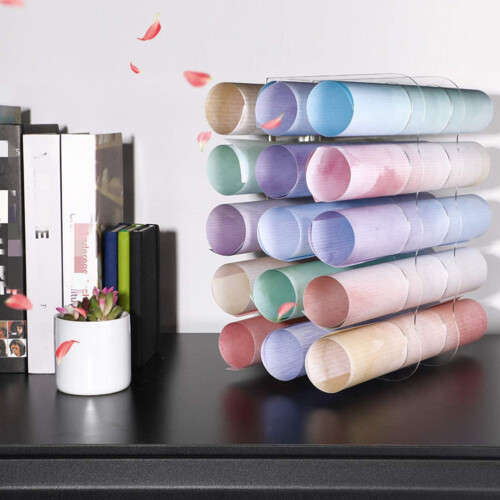 Transparante Acryl Vinylrolhouder Compacte Opslag Organizer 2