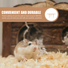 1Hamsterspeelstandaard in Khaki Hout Hamsterkooi En Training