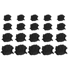 20St Naaibare Zwarte Bloempatches Voor Jas En Broek