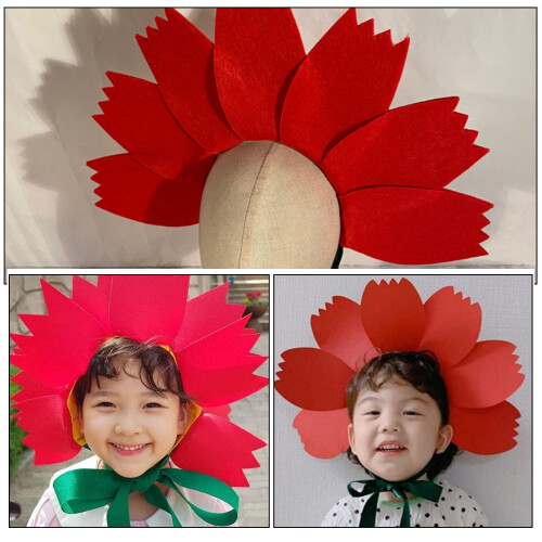 1Rode Bloemhoofdband Voor , Feestelijk Haaraccessoire 2
