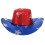 Light weight Breathable Denims Hat Western Spliced Sequins Hat 4