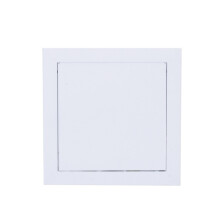 Trappe d'accès plafond/mur en alliage d'aluminium 400 x 400 mm, ouverture par pression à 135, finition blanc mat