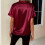 Damen-Kurzarmshirt, Pullover mit V-Ausschnitt,-Schwarz S 7