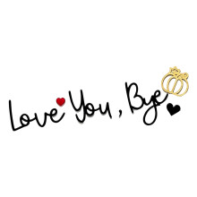 Love You Bye Sign Home Decors Rustics Farmhouse Wall Art-A