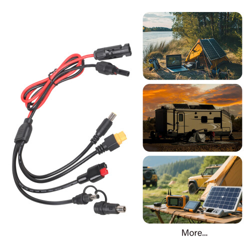 1M Solarpanel-Adapterkabel mit 5 Anschlüssen XT60-Buchse DC7909 1