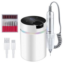 Fast Speed Nail Grinder 45000RPM Rechargeable USB Nail-Silver
