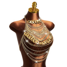 Modern acryl body chain vest om uw streetwear- of feestensembles