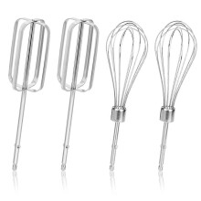 4-teiliges Rührbesen-Set für Handmixer, 2 Ausführungen, Edelstahl, für Handmixer 6268