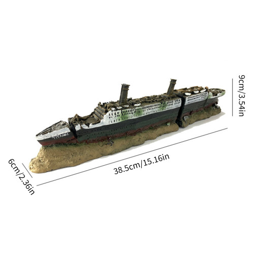 Versunkenes Titanic-Schiff, Kunstharze, Aquarienzubehör, 2