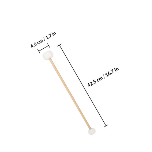 2Percussie Drumsticks Vilten Kop Met Beukenhout Voor Bas- En Snaredrum 1