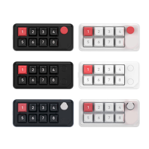 Wireless 8 Key Mechanical Macro Pad For PC And Laptop With-C 1
