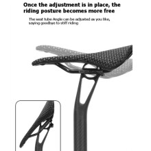 TOSEEK Ultralight Carbon Sadelstolpe 30.9x350mm Cykelsadelstolpe för MTB/Väg Sadelrör Cykeldel Offset 5MM